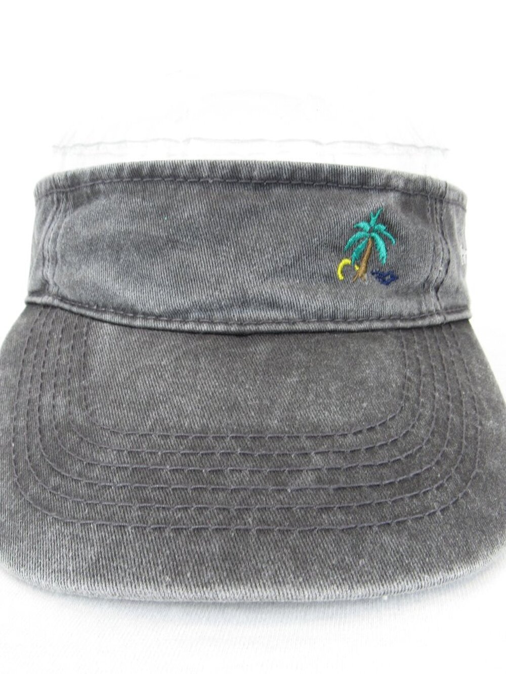 Puerto Progreso MX Embroidered Palm Tree Visor Unisex Adult Beach Vacation Hat
